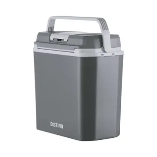 DistinQ Elektrische Koelbox Voor Auto En Camping – Koelbox Elektrisch Met Verwarmingsfunctie - 12v 230 Volt – 20L - Grijs