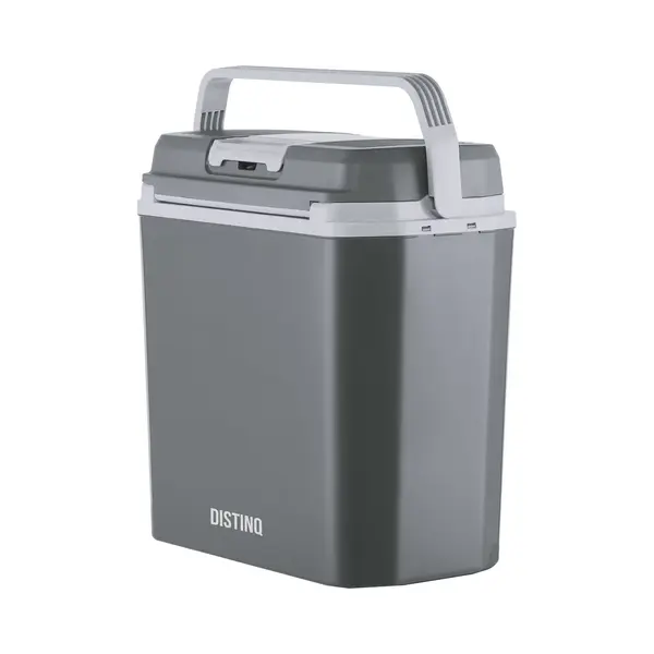 DistinQ Elektrische Koelbox Voor Auto En Camping – Koelbox Elektrisch Met Verwarmingsfunctie - 12v 230 Volt – 20L - Grijs thumbnail
