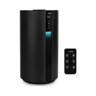 AirKing Luchtbevochtiger - Humidifier Zwart - Bevochtiger Huiskamer Slaapkamer - Topfill - 3.5 Liter - Hygrometer - Aroma