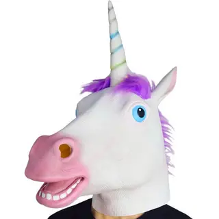 Tecqx Luxe Eenhoorn Masker - Verkleedmasker - Dierenmasker - Eenhoornmasker - Eenhoorn Masker Voor Kinderen En Volwassenen - Halloween - Carnaval