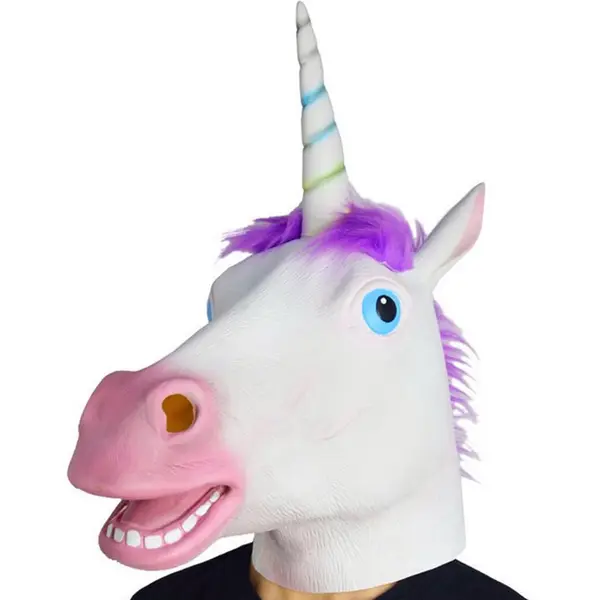 Tecqx Luxe Eenhoorn Masker - Verkleedmasker - Dierenmasker - Eenhoornmasker - Eenhoorn Masker Voor Kinderen En Volwassenen - Halloween - Carnaval thumbnail