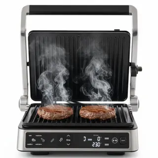 Safecourt Kitchen Contactgrill – Paninigrill En Tosti Ijzer – Uitneembare Pfas-vrije Platen & Vaatwasserbestendig – Groot Grilloppervlak –