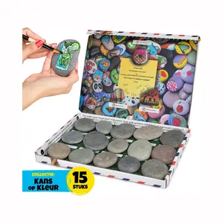 Diamond Hobbies Happy Stones Pakket - Stenen Om Te Schilderen - 15 Stuks