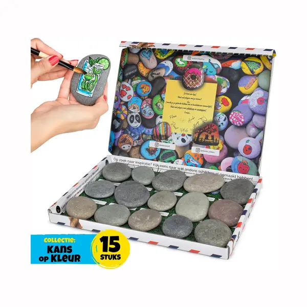 Diamond Hobbies Happy Stones Pakket - Stenen Om Te Schilderen - 15 Stuks thumbnail