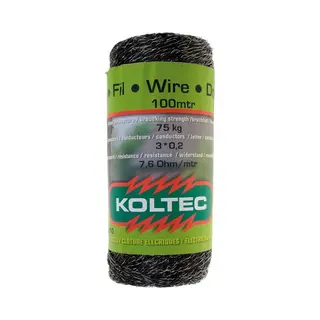 Zwart Schrikdraad/afrasteringsdraad - Kunststof - 2 Mm - 12 Pe - 100 Meter - Hobby/professioneel - Schrikdraden - Afrasteringsdraad