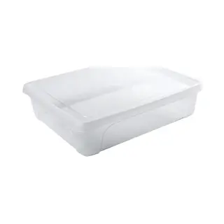 Hega hogar Vershoudbakje - Laag - Transparant - 2 Liter - 24 X 20 X 6 Cm - Vershouddoosje - Vienna - Vershouddoos Bakje