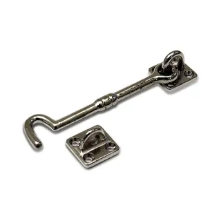 Kajuithaak Vernikkeld Messing - 5 Cm - Windhaken - Deurvastzetters / Raamvastzetters / Raamhaakjes