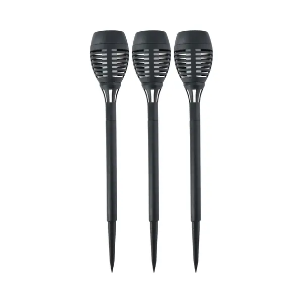 Grundig 3x Solar Tuinlampen Fakkels/toortsen Met Vlam Effect 48 Cm - Tuinverlichting - Tuinlampen - Solarlampen Op Zonne-energie thumbnail