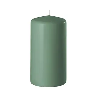 Enlightening Candles Cilinderkaars/stompkaars - Groen - D6 X H15 Cm - 58 Branduren - Dikke Kaarsen - Voor Kandelaar Of Plateau