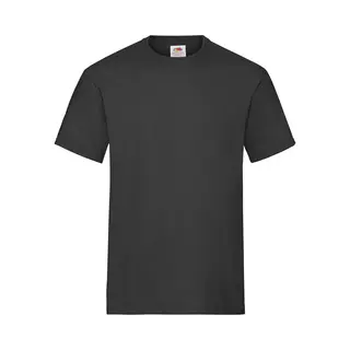 Fruit Of The Loom T-shirt - Zwart - Heren - Ronde Hals - 185 G/m2 - (Onder)shirt 2XL