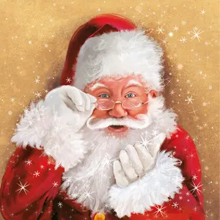 Ambiente Kerst Thema Servetten - 20x - Met Kerstman - 33 X 33 Cm - Papieren Kerstservetten - Papieren Wegwerpservetten 3-laags