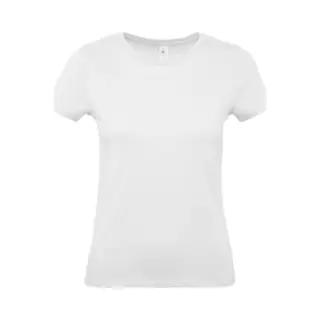 B&C Wit Basic Dames T-shirt - Met Ronde Hals - Katoen - 145 Grams - Shirts / Dameskleding - Korte Mouwen Xl