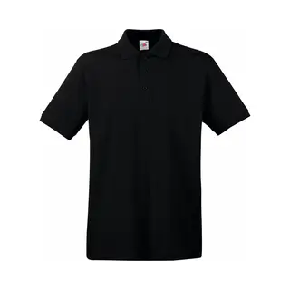 Fruit Of The Loom Poloshirt Premium - Zwart - Heren - Katoen - 180 Grams Xl