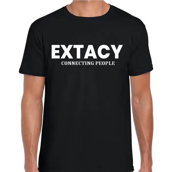 Bellatio Decorations Extacy Connecting People Drugs Fun T-shirt Zwart Voor Heren - Xtc Drugs - Kleding / Outfit S thumbnail