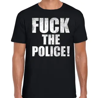 Bellatio Decorations Protest T-shirt - Fuck The Police Zwart - Heren - Demonstratie Shirt - Staken / Protesteren / Statement / Demonstratie Shirt L