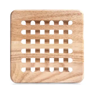 Zeller Pannenonderzetters - 3x - Hout - Vierkant - 20 Cm - Pannen Onderzetters Van Hout