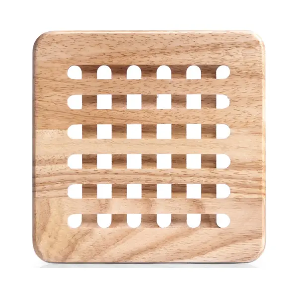 Zeller Pannenonderzetters - 4x - Hout - Vierkant - 20 Cm - Pannen Onderzetters Van Hout thumbnail