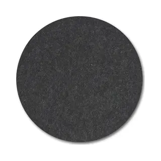 Zeller Ronde Eettafel Placemats - 8x - Antraciet - Dia 38cm - Vilt/polyester - Hittebestendig