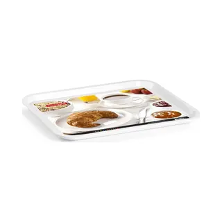 Plasticforte Dienblad/serveerblad - Kunststof - 41 X 31 Cm - Wit - Kopjes En Glazen Tray - Keuken