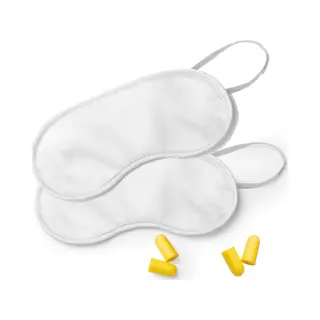2x Slaapmasker Met Oordoppen - Wit - Verduisterend Travel Masker - Kinderen En Volwassenen