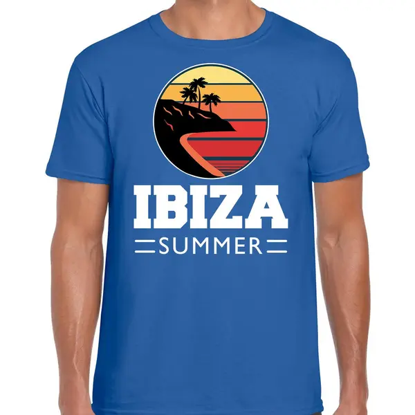 Bellatio Decorations Spaans Zomer T-shirt / Shirt Ibiza Summer Voor Heren - Blauw - Beach Party/ Vakantie Outfit / Kleding / Strand Feest Shirt Xxl thumbnail