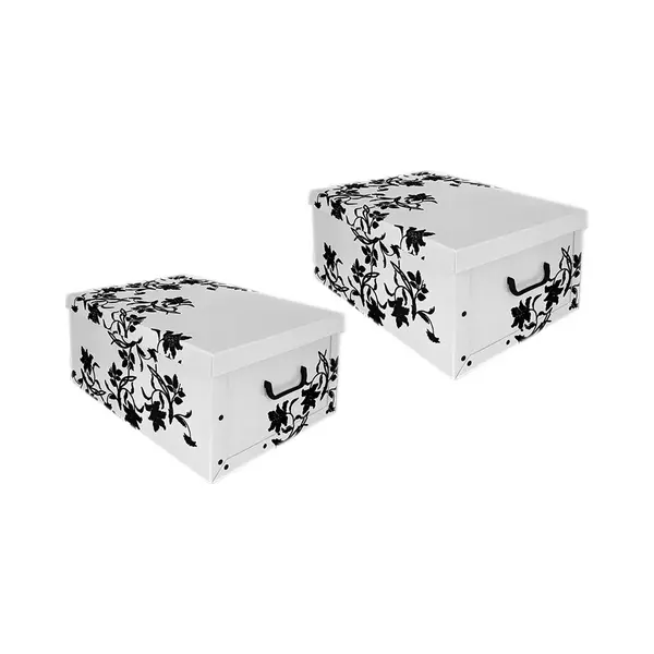Storage solutions 2x Opbergboxen/Opbergdozen Wit 52 X 38 Cm - Bewaardozen thumbnail