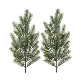 Decoris Kersttak - 2x - Groen - 66 Cm - Dennentak - Kerstversiering - Kerstdecoratie - Kunsttak