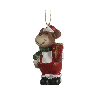 Mica Decorations 1x Kersthangers Figuurtjes/kerstornamenten Rendier Beeldjes 8 Cm - Kerstornamenten/kerstboomversiering