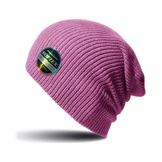 Result Warme Gebreide Beanie Wintermuts In Het Roze Voor Volwassenen - Damesmutsen / Herenmutsen - 100% Polyacryl