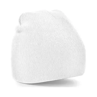 Beechfield Beanie Wintermuts - Wit - Warme Gebreide Muts - Volwassenen - 100% Polyacryl
