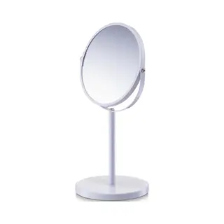 Witte Make-up Spiegel Rond Dubbelzijdig 15 X 26 Cm - Zeller - Woondecoratie/accessoires - Opmaken - Make-up Spiegeltjes - Cosmeticaspiegels -
