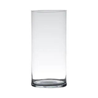 Hakbijl Glass Vaas - Cilinder - Glas - Helder - 30 X 12 Cm - Bloemenvaas