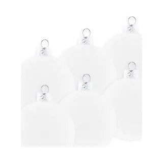 9x Witte Cotton Balls Kerstballen 6, 5 Cm - Kerstversiering - Kerstboomdecoratie - Kerstboomversiering - Hangdecoratie - Kerstballen In De Kleur Wit