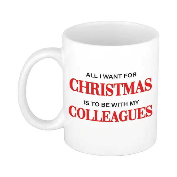 Bellatio Decorations Koffiemok - Collegas - 300 Ml - Keramiek - Kerstcadeau - Kerstmis thumbnail