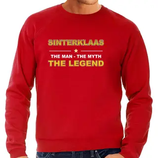 Bellatio Decorations Sinterklaas Sweater / Outfit / The Man / The Myth / The Legend Rood Voor Heren - Sinterklaaskleding / Sint Outfit Xxl