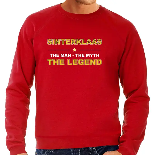 Bellatio Decorations Sinterklaas Sweater / Outfit / The Man / The Myth / The Legend Rood Voor Heren - Sinterklaaskleding / Sint Outfit Xxl thumbnail
