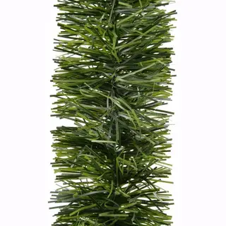 Decoris Kerstslinger - 10x - Guirlande - Groen - Glanzend Lametta - 270 Cm - Kerstversiering
