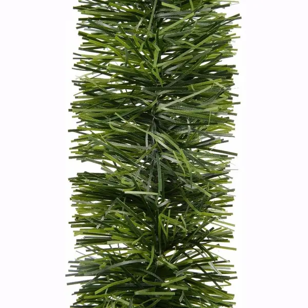 Decoris Kerstslinger - 10x - Guirlande - Groen - Glanzend Lametta - 270 Cm - Kerstversiering thumbnail