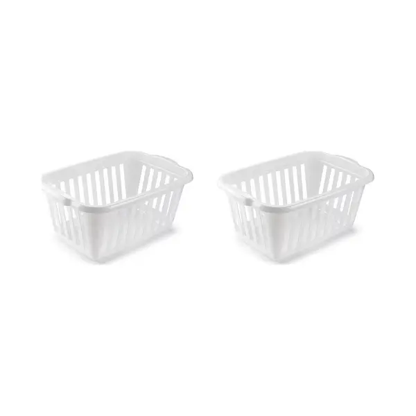 Plasticforte Wasmand - 3x Stuks - Wit - Kunststof - 40 Liter - 60 X 40 X 26 Cm - Manden Voor Wasgoed - Opbergmand thumbnail