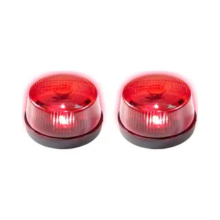 Widmann Rode Politie Led Zwaailamp/zwaailicht Met Sirene 7 Cm - 2x - Zwaailampen/zwaailichten - Speelgoed Of Themafeest - Feestlamp