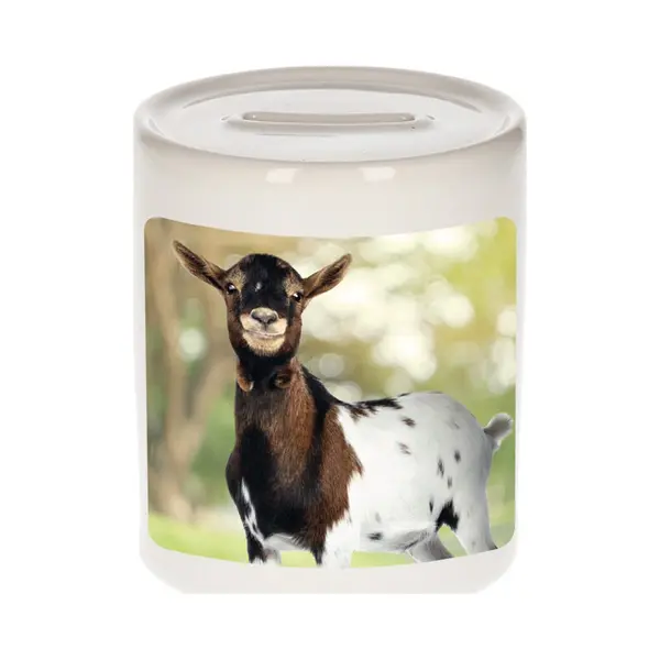 Bellatio Decorations Dieren Gevlekte Geit Foto Spaarpot 9 Cm Jongens En Meisjes - Cadeau Spaarpotten Gevlekte Geit Geiten Liefhebber thumbnail