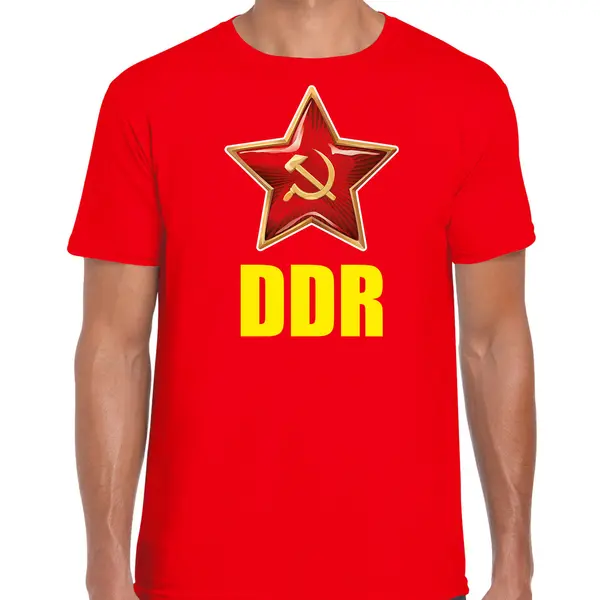 Bellatio Decorations Ddr / Duitsland T-shirt Rood Voor Heren - Communistisch Verkleed Shirt - Verkleedkleding / Kostuum Xl thumbnail
