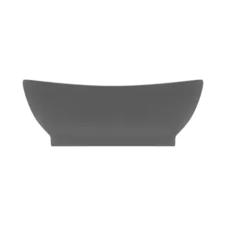 VidaXL Luxus-Waschbecken Überlauf Matt Dunkelgrau 58, 5x39cm Keramik