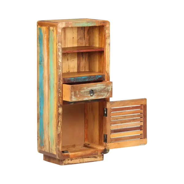Highboard 45x32x110 Cm Altholz Massiv - Vidaxl thumbnail