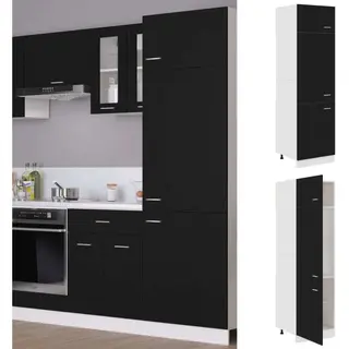 Vidaxl - Refrigerator Cabinet Lyon Black 60x57x207 Cm Engineered Wood