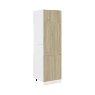 Kühlumbauschrank Sonoma-eiche 60x57x207 Cm Holzwerkstoff - Vidaxl