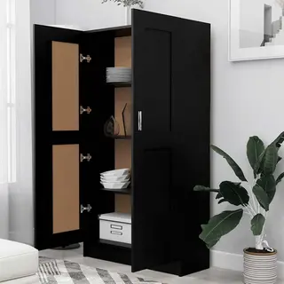 VidaXL Boekenkast 82, 5x30, 5x150 Cm Bewerkt Hout Zwart