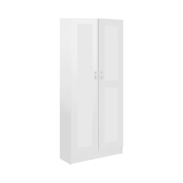 Bücherschrank Hochglanz-weiß 82, 5x30, 5x185, 5 Cm Holzwerkstoff - Vidaxl thumbnail