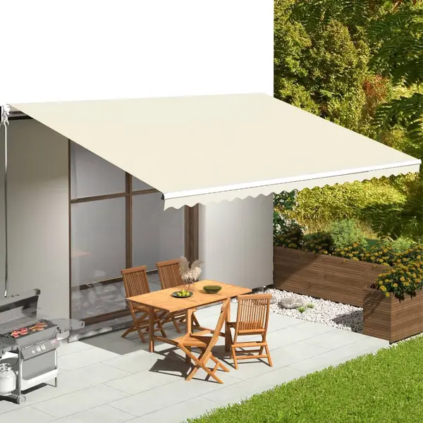 VidaXL Markisenbespannung Creme 6x3, 5 M thumbnail