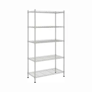 VidaXL Opbergrek 5-laags 250 Kg 90x35x180 Cm Chroomkleurig